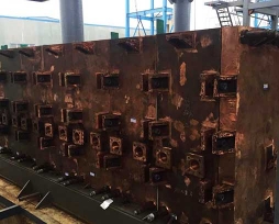 Fuming furnace       copper water jacket on-site installation photos