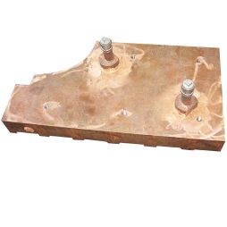 Copper water jacket of continuous copper reduction furnace tooth profile
