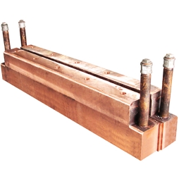 Copper water jacket for pouring door crossbeam of copper furnace