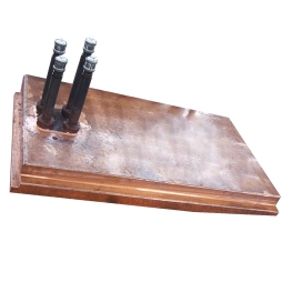 Vertical copper water jacket for end wall of settler of Flash Furnace