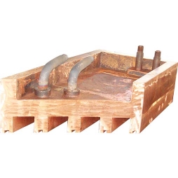 Top toothed copper water jacket